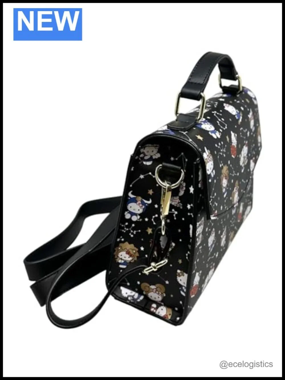 Loungefly Hello Kitty Zodiac Faux Leather Crossbody Satchel Handbag